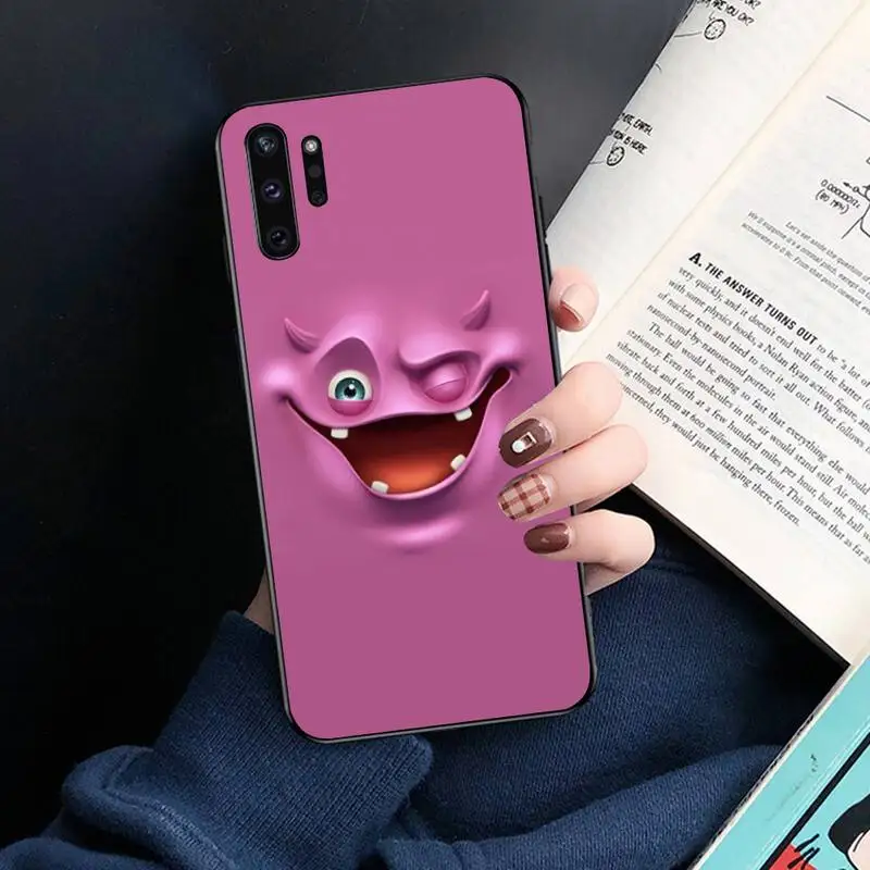 

NBDRUICAI Funny face mouth Black TPU Soft Phone Case Cover For Samsung Note 7 8 9 10 pro Galaxy J7 J8 J6 Plus 2018 Prime