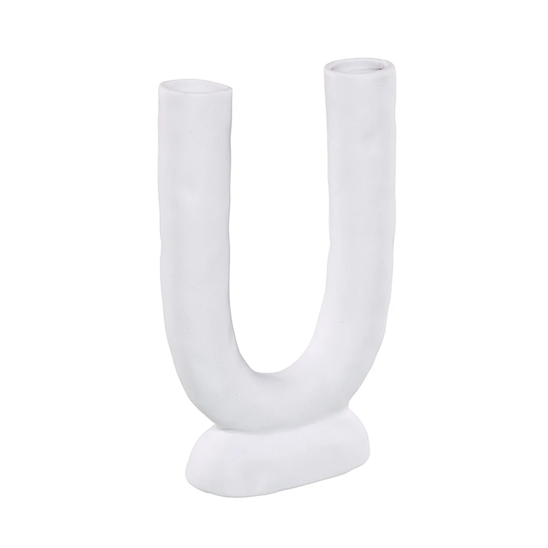 

Modern Handmade Ins Nordic White Ceramic Vase Dried Flowers Living Room Flower Arrangement Hydroponic Home Decoration Ornaments