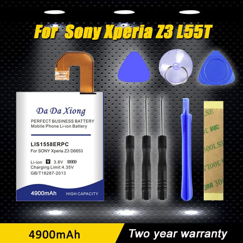 

4900mAh LIS1558ERPC Mobile Phone Battery Use For Sony Xperia Z3 L55T L55U D6653 D6603 D6633 D5803 D5833 D6616 D6708