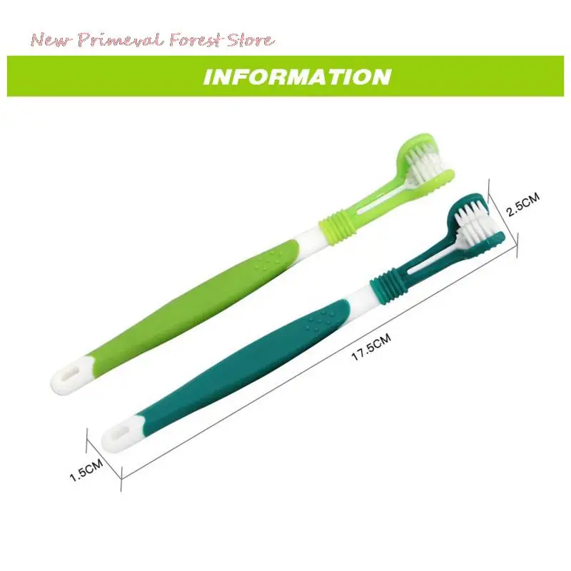 Зубная щетка с тремя головками для домашних животных |