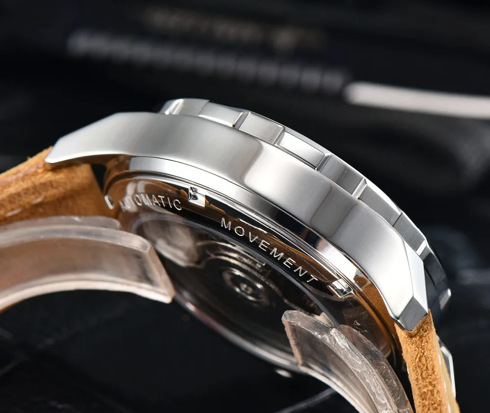 Мужские механические часы с автоподзаводом сапфировым стеклом 44 мм|Мужские часы|