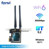 wifi6 ax200 3000mbps dual band 2 4g5ghz 802 11acax mu mimo bluetooth 5 1 network wifi card adapter for pc desktop windows 10