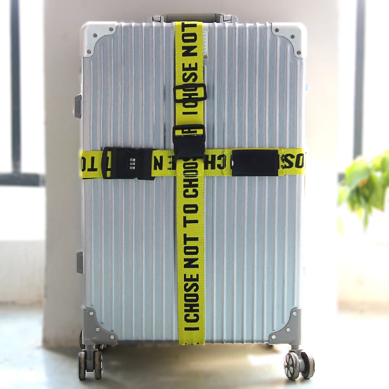 Suitcase Protective Nylon Made Straps 3 Passwords Corss Luggage Safety Belts With Adjustable Buckle Traveling Accessories | Багаж и сумки