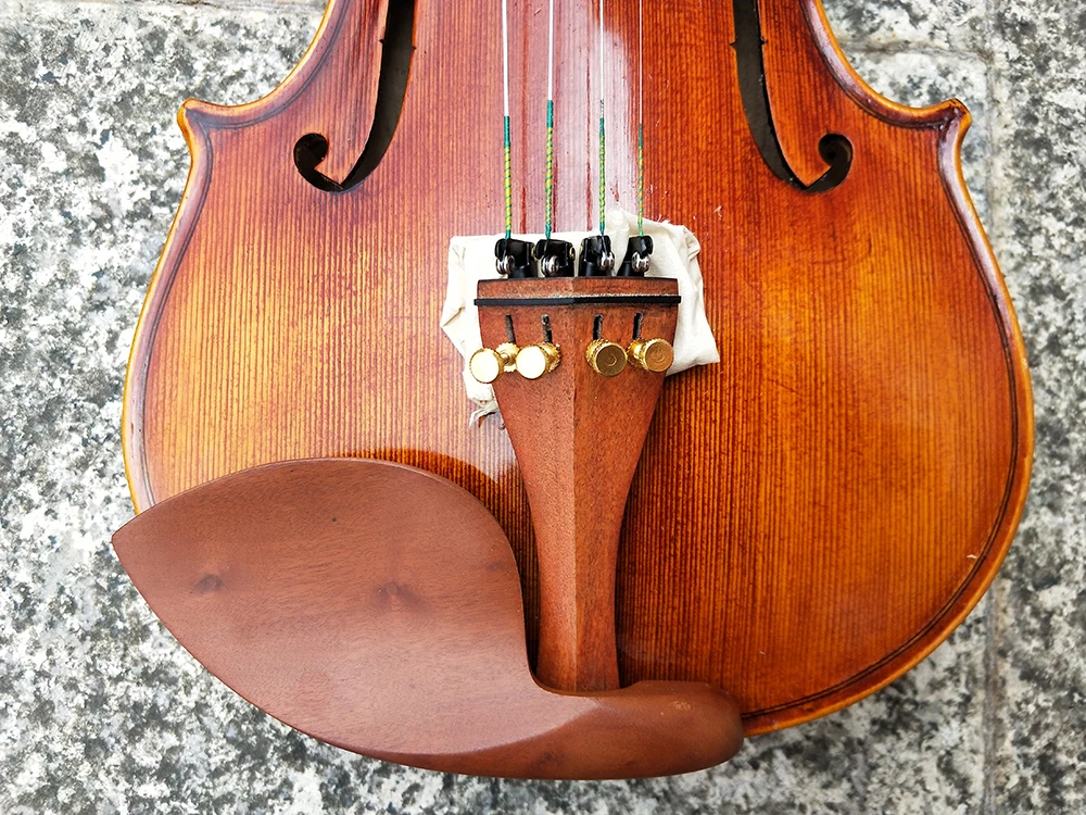 Реальный выстрел высокого качества ручная скрипка из клена 4/4 3/4 массивное дерево натуральный тигр виолино профессиональное музыкальное инструментирование на.