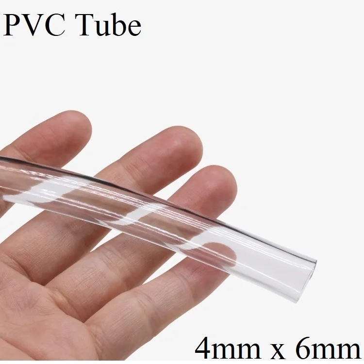 

4mm x 6mm PVC Tube Transparent Soft Pipe Antifreeze Oil Hose Garden Irrigation Soft Hose Plant Watering Pots Irrigation Tube 1M