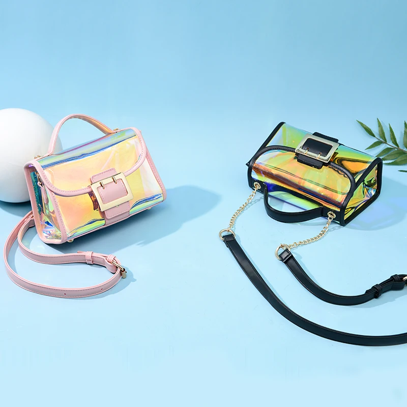 2019 новая сумка через плечо лазерная прозрачная Модный корейский рюкзак