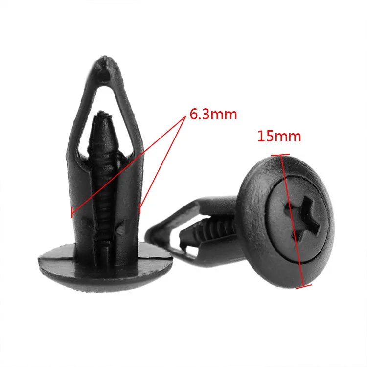 50 шт./пакет автомобильные фиксаторы бампера крепежи подходят для отверстий 6 3 мм