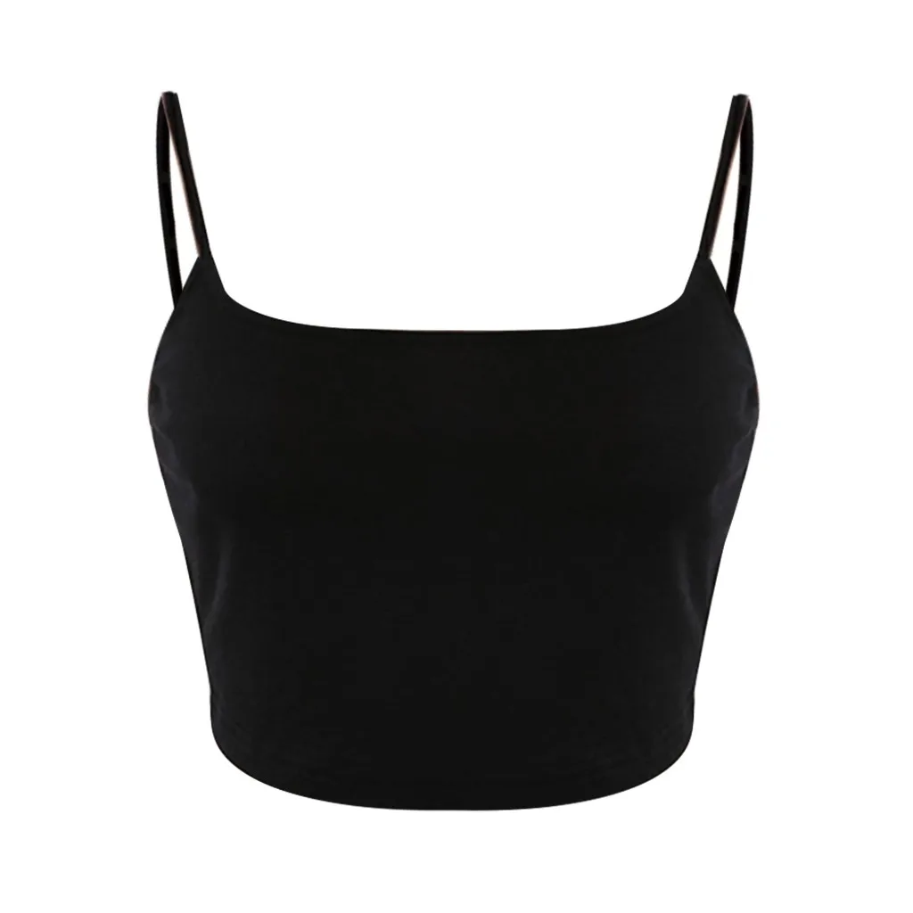 

2020 New Ladies Fashion Sleeveless Underwear Comfortable Women Casual Chest pad movement Short Tank Tops Sexy Sleepwear Vest