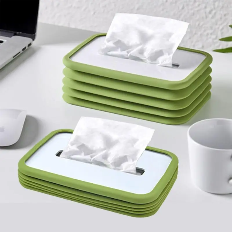 

Foldable Silicone Tissue Boxes Wet Holder Portable Paper Package Holder Baby Wipes Paper Storage Boxes Draw Napkin Organizer
