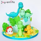 Мультяшный малыш динозавр Торт Топперы динозавр тема джунгли сафари День Рождения Вечеринка животные торт Декор С Днем Рождения Вечеринка Декор дети мальчик