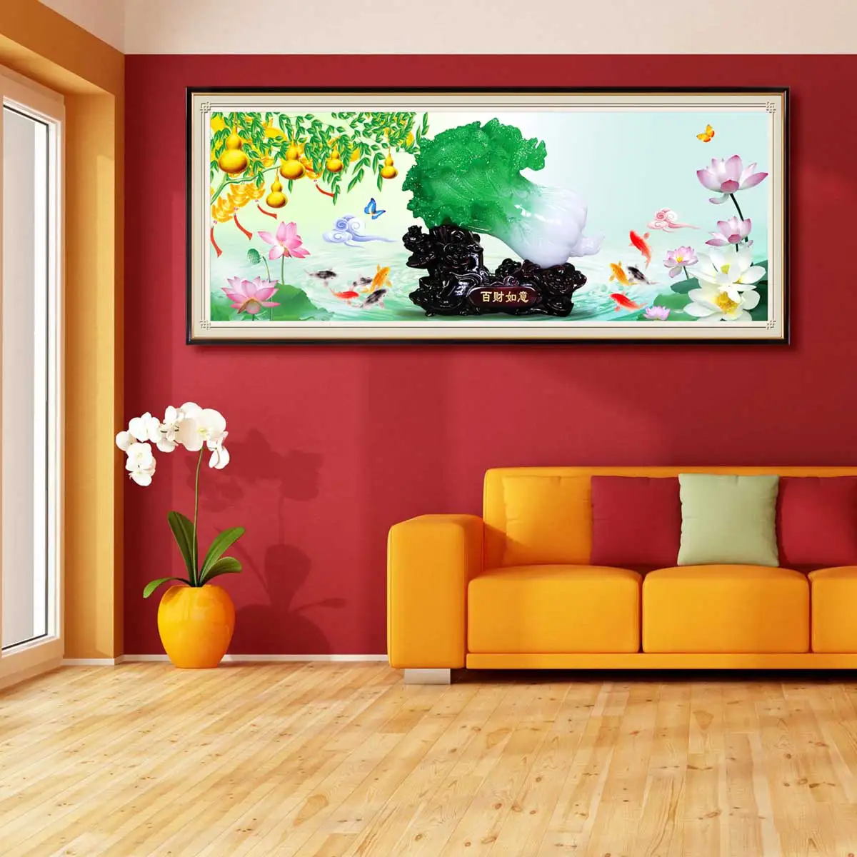 

5D Diamond Embroidery Chinese Cabbage Full Square Round Drill rhinestone Lotus Diamond painting cross stitch needlework Wall Art