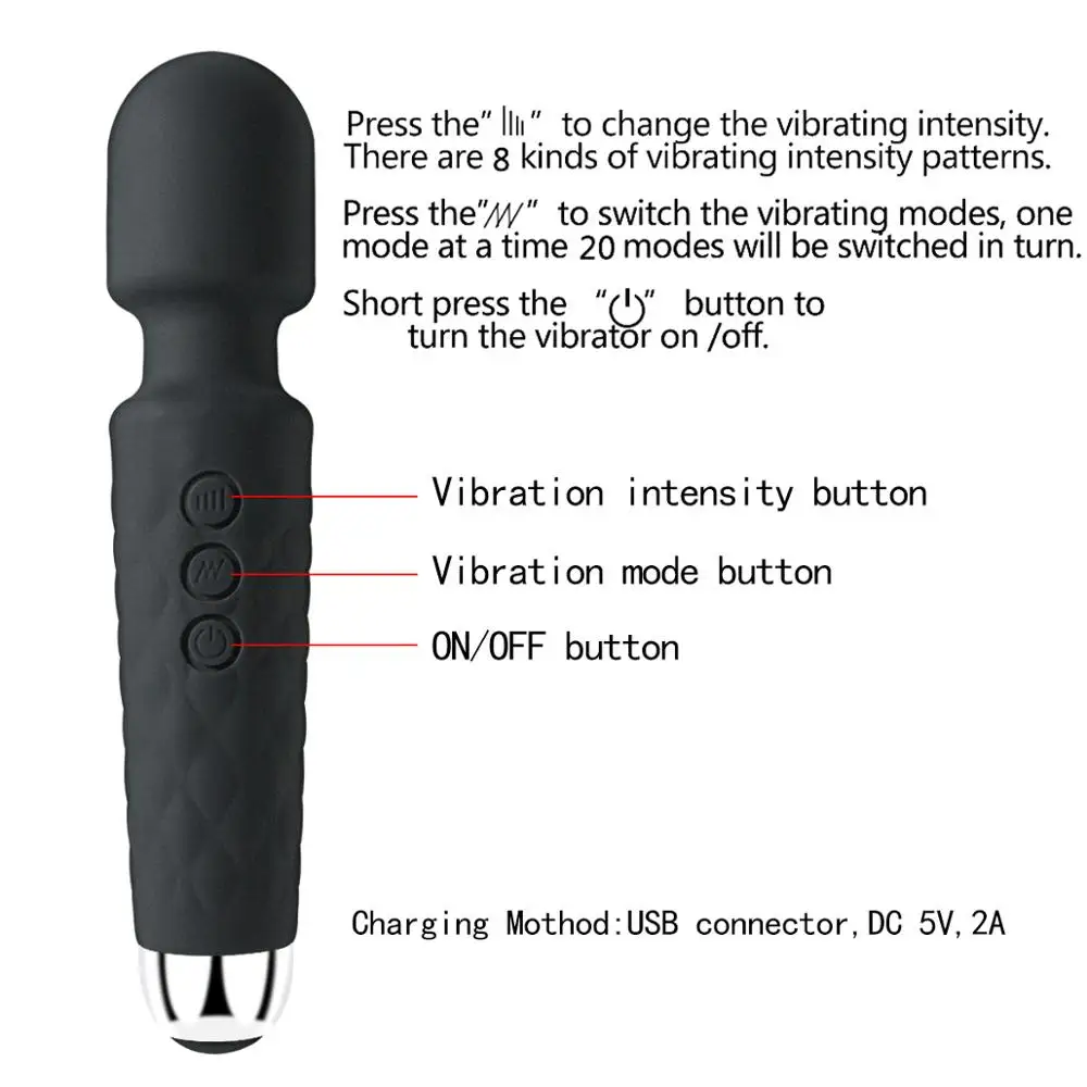 Мощный G Spot Клитор Вибратор AV в виде волшебной палочки Эротические товары секс