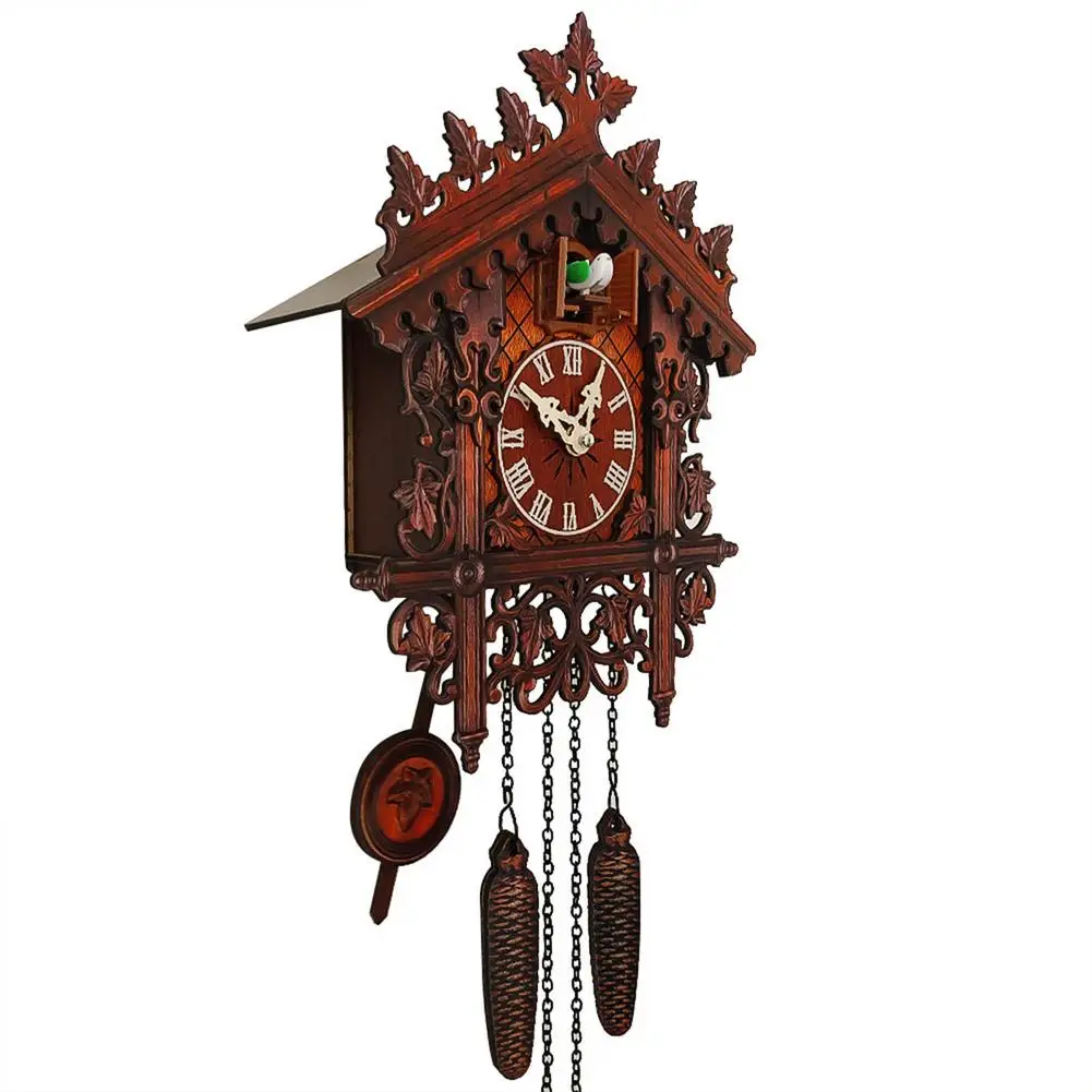 

Часы Cuckoo ручной работы, деревянный Орел, антикварные настенные часы, домашний лес, маятник, каждый час, звук Cuckoo, традиционный шале, Европа
