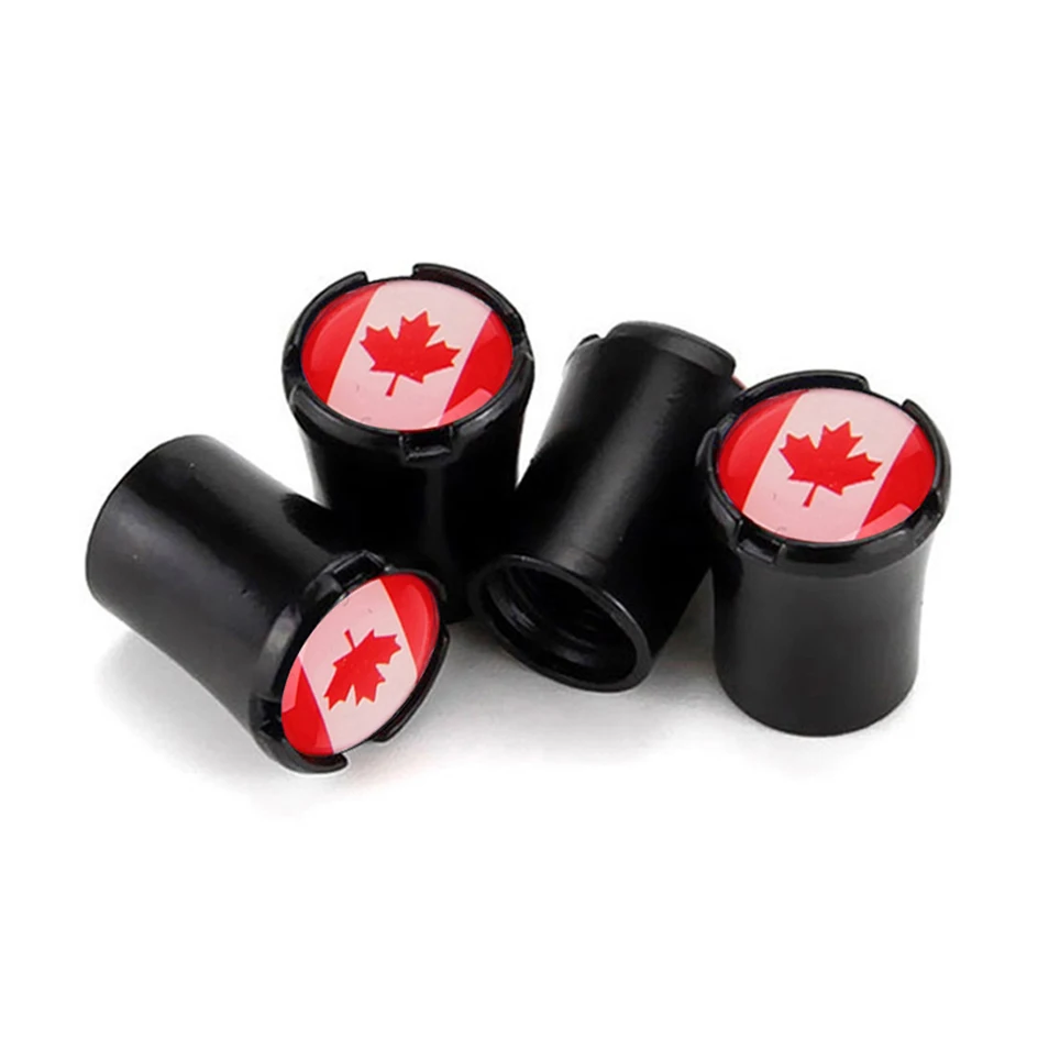 4pcs/Lot Canada Flag Car Tire Valve Caps For Chevrolet Cruze Aveo Captiva Wheel Tires Air Dust Waterproof Screw Airtight Cap - купить по