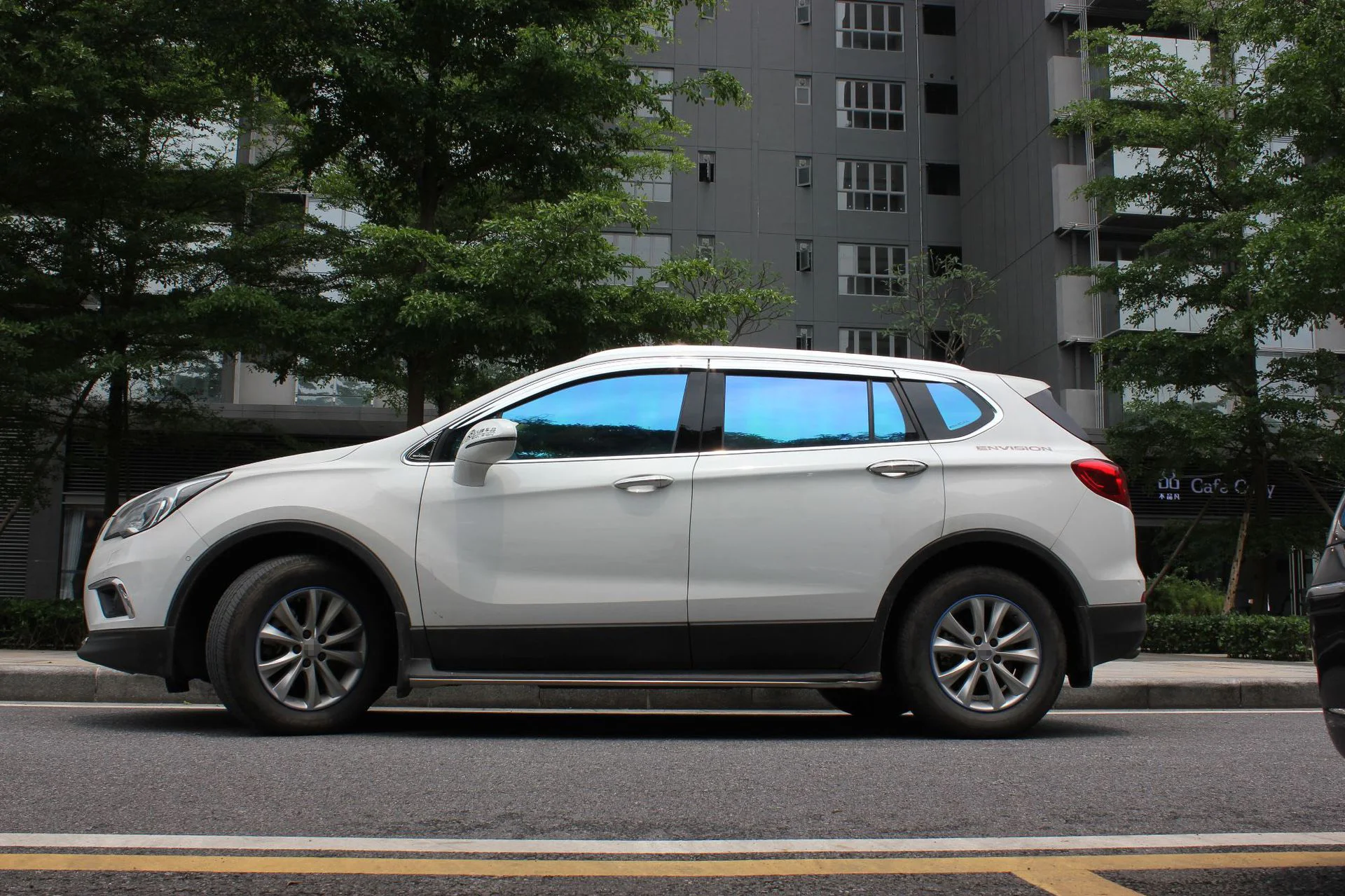 

ABS Chrome plastic Window Visor Vent Shades Sun Rain Guard car accessories For Buick Envision 2014-2020