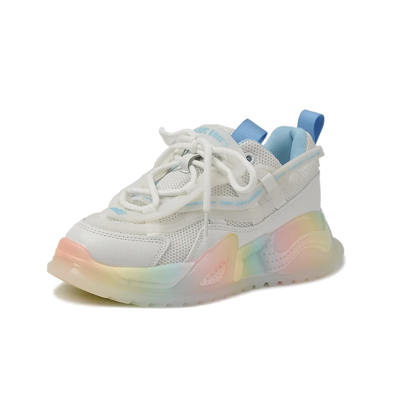 

Women's Sports Shoes Fashion Women's Sneakers 2021 Solid Color Leisure All-match Comfortable Rubber Female Shoes Platform Shoes