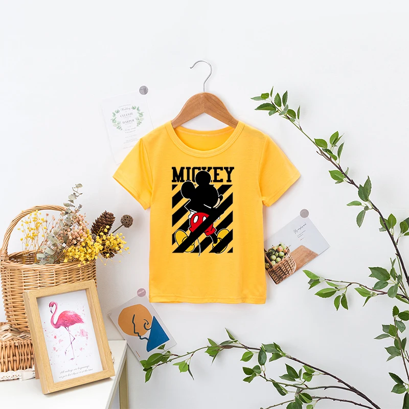 

Cartoon Kid's T-shirt 6 Colors Minnie Mouse Print Summer Cotton White Short Sleeve Tops Tshirt Tee Baby Child Girls Boys T Shirt