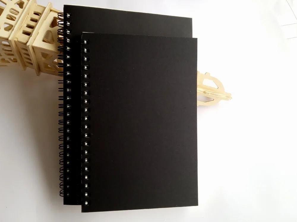 Sketchbook Diary for Drawing Painting Office Kraft Cover Memo Notebook Soft Paper Retro Binding Pad blank Spiral Sketch page
