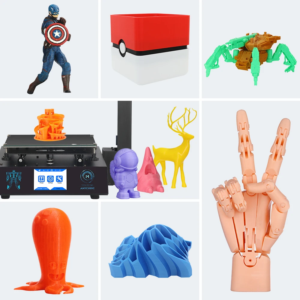 ANYCUBIC I3 Мега 3d принтер Полный металлический размера плюс рамка для рабочего стола 3,5 дюймов TFT экран Impresora 3D Drucker DIY Набор гаджет экструдер