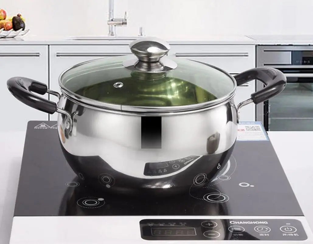 

Food Supplement Pot Household Soup Pot Milk Pot Porridge Cooking Noodles Stainless Steel Thick Non-stick Cooker Gas Stove