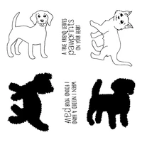 dog and cat transparent clear silicone stampseal for diy scrapbookingphoto album decorative clear stamp