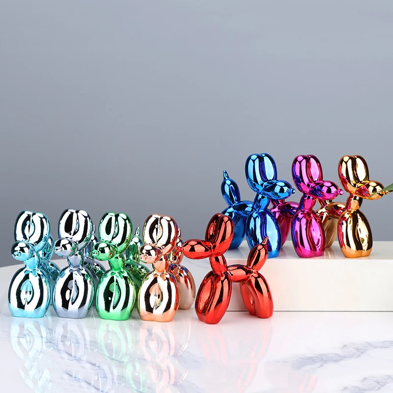 Скандинавская скульптура собаки из смолы с гальваническим покрытием украшение