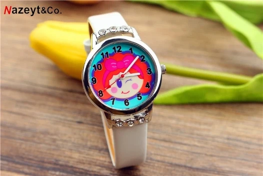 Новые модные детские часы с поясом и бриллиантами для девочек на день рождения |