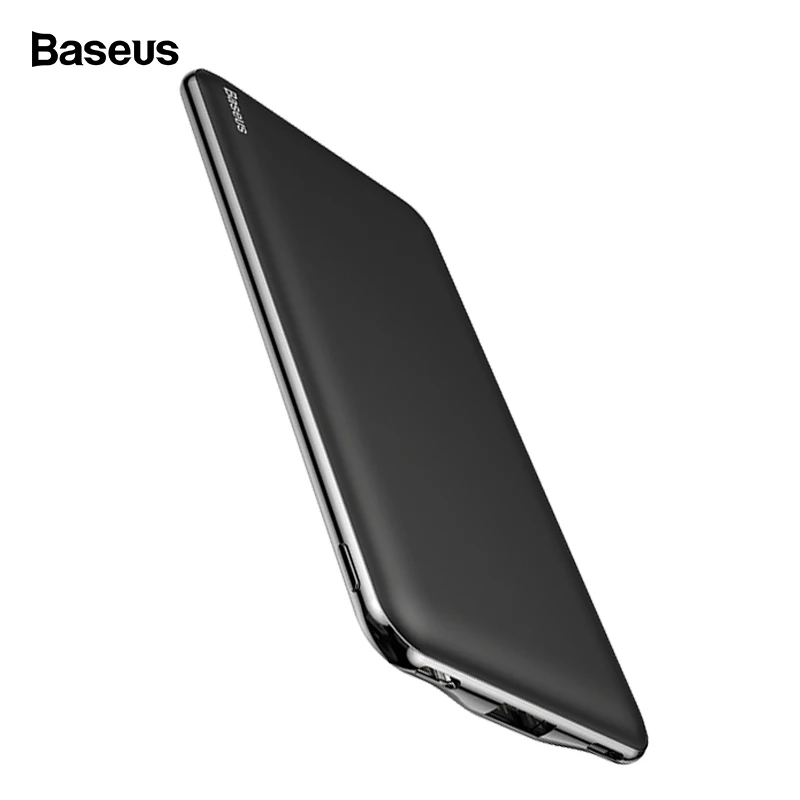 Baseus, ультра тонкий внешний аккумулятор 10000 мА/ч для iPhone, Xiaomi, usb type C, 3A, быстрый внешний аккумулятор 10000 мА/ч, портативное Внешнее зарядное устройство