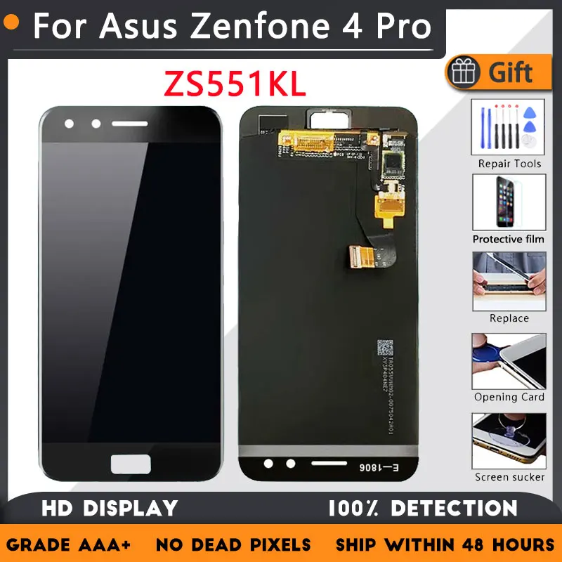 

5.5 New For Asus Zenfone 4 Pro ZS551KL LCD screen assembly touch glass,Z01GD LCD Display original Black