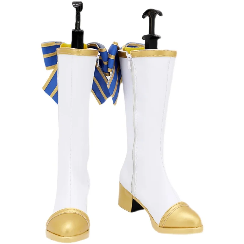 Lovelive All Star Осака Shizuku обувь для косплея длинные белые сапоги кожаные