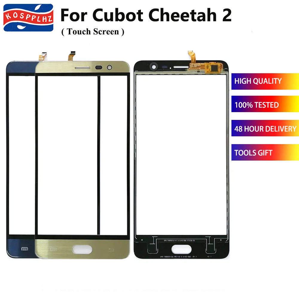 Синий цвет для Cubot Cheetah 2 сенсорный экран стеклянная панель дигитайзер сенсорная