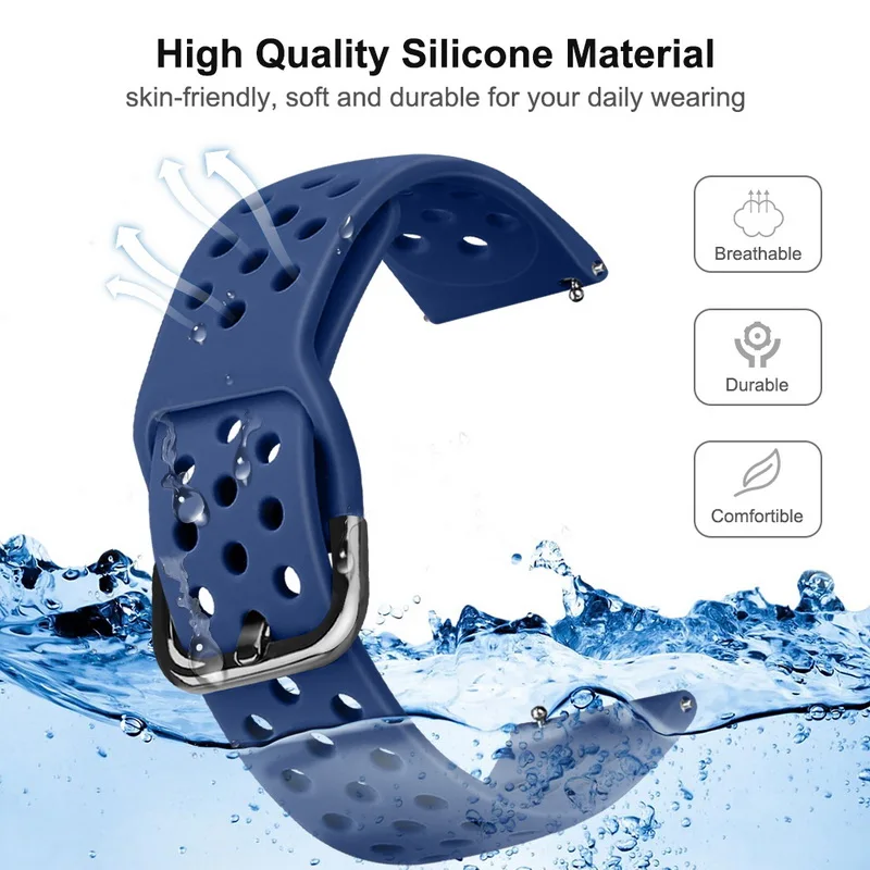 Ремешок для часов Gear S3 Frontier силиконовый ремешок Samsung Galaxy 46 мм 42 22 20 Huawei|Ремешки