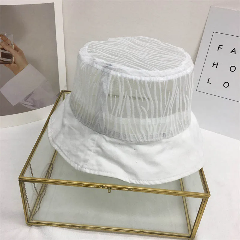 2021 Hat Summer New Women Cotton Bucket Hats Fashion Patchwork Breathable Simplicity Shading Sun Protection Basin Cap QDKPOTC