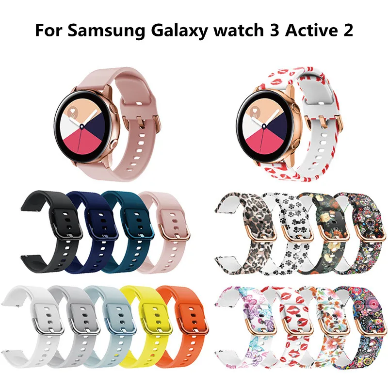 Cinturino in Silicone 18mm 22mm 20mm per Samsung Galaxy Watch 3 46mm Active 2 Gear S3 cinturino per