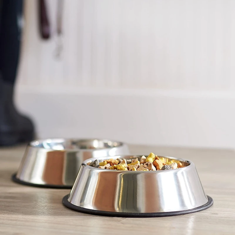 

2 Pack Stainless Steel Dog Food Bowl Multi-Purpose Fall-Resistant Pet Bowl Cat and Dog Round Food Bowl Pet Food Bowl