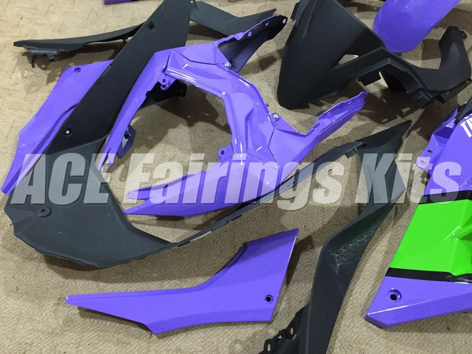 

New ABS fairing kit for Kawasaki Ninja300 EX300 300R 2013 2014 2015 2016 13 14 15 16 17 Fairings set custom purple green