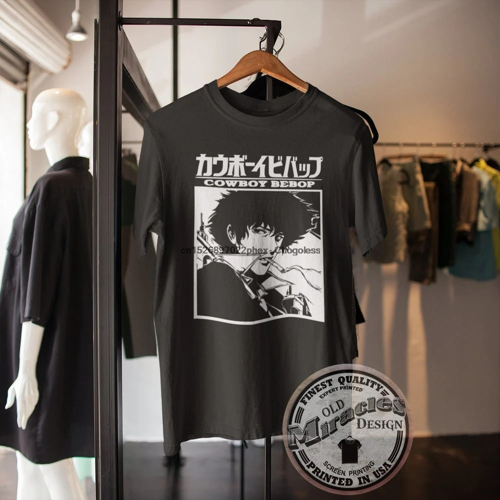 Спайк футболка с принтом &quotКовбой Бибоп&quot 90s Аниме Манга Япония Косплэй унисекс