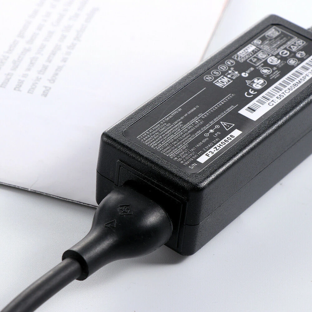 For HP Laptop Charger Adapter Power Supply Blue Tip 740015-002 2.31a-Professional Output Voltage 19.5 Volts High Quality Durable |