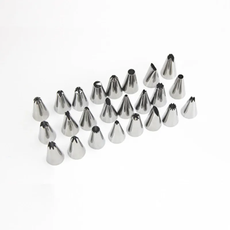 

26pcs/Set Silicone Pastry Bag Cake Decor Mouth 24 Nozzle Set Decorating Bag Kitchen Party DIY Cream Reusable Cake Decor Tool