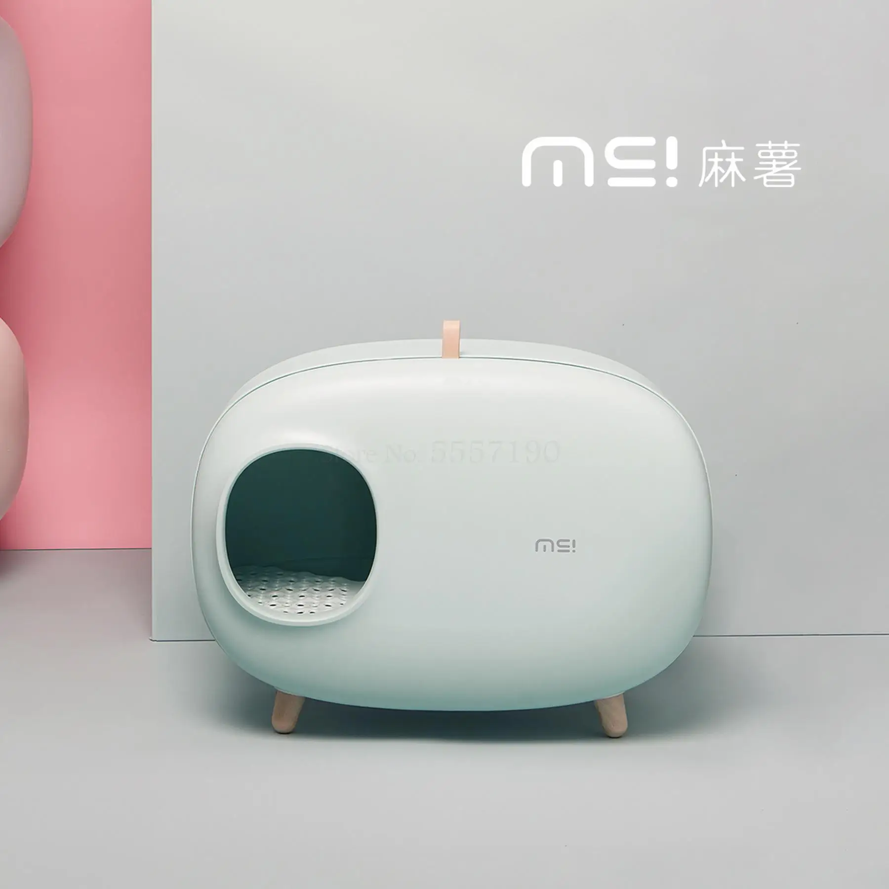 Ящик для кошачьих туалетов домашних животных полузакрытый большой