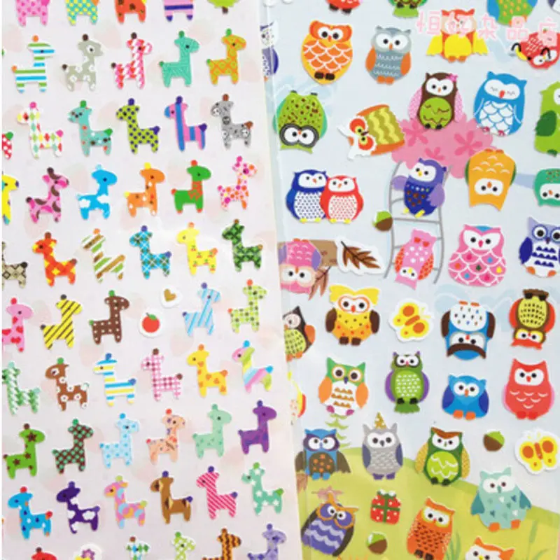 

Cute Giraffe Owl Print Memo sticker Drawing Market Diary Transparent Scrapbooking Calendar Album Decor Sticker Lovely 1Pcs