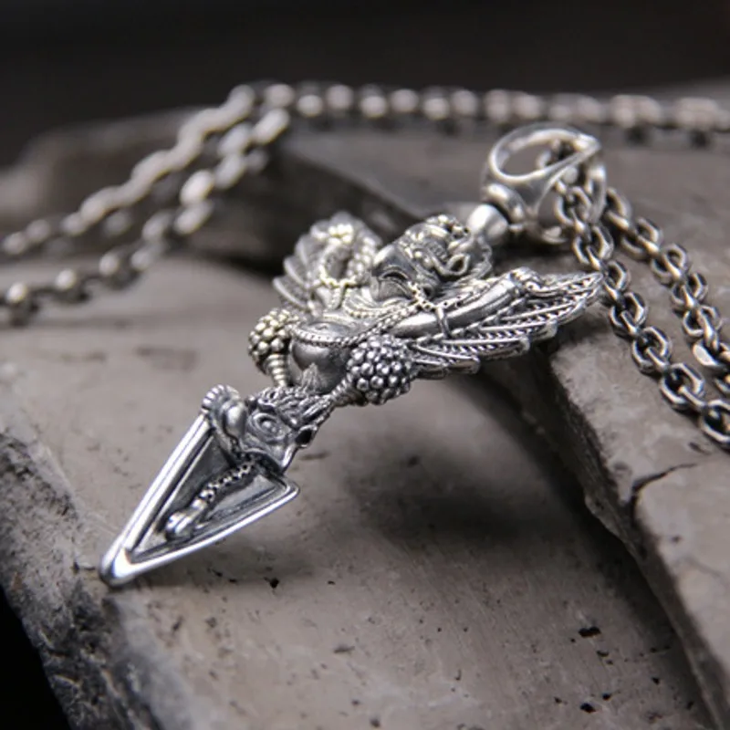 S925 серебряные ювелирные изделия Ретро Винтаж Крылья птица личность свитер цепь