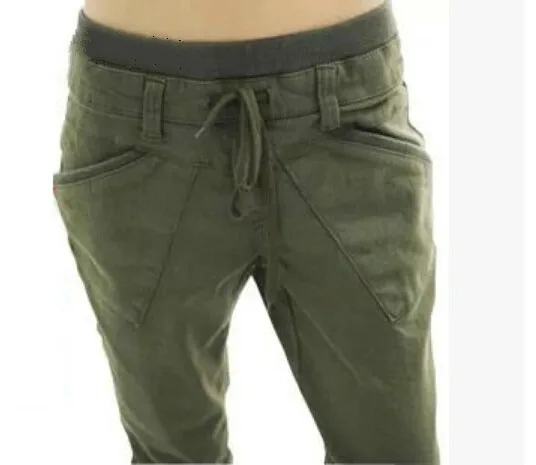 

New spring women's harem pants loose casual solid color high quality elastic waist trousers plus size women pants