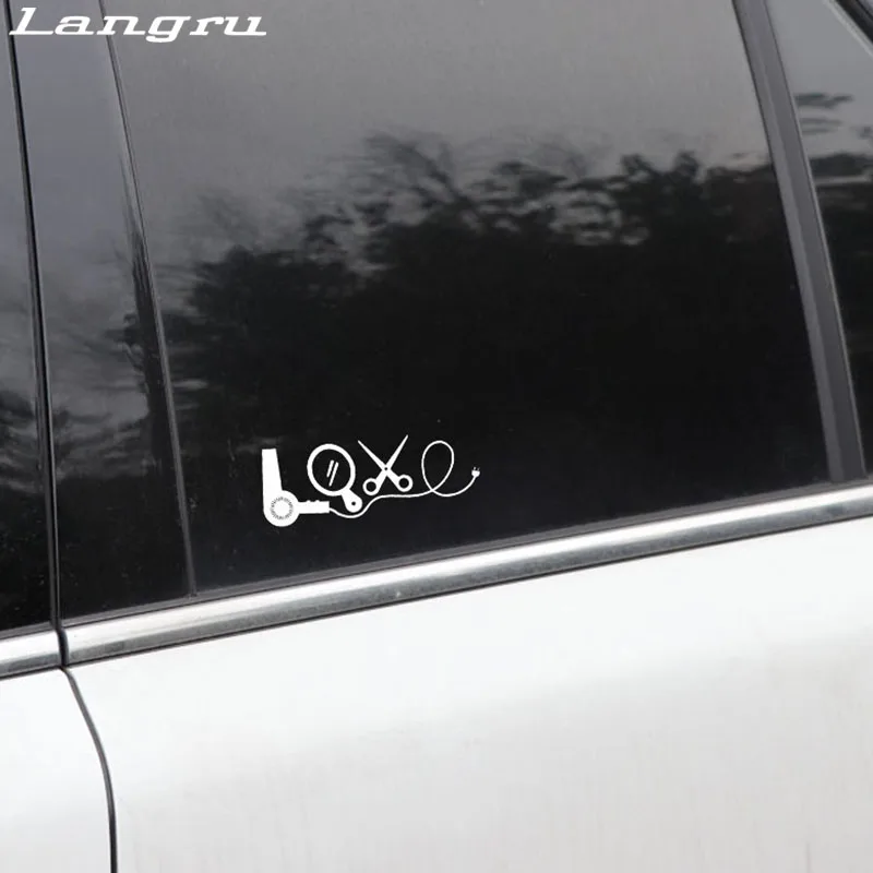 Виниловые ножницы Langru 14 8 см * 5 4 для парикмахерской фен волос стикер мотоцикла и