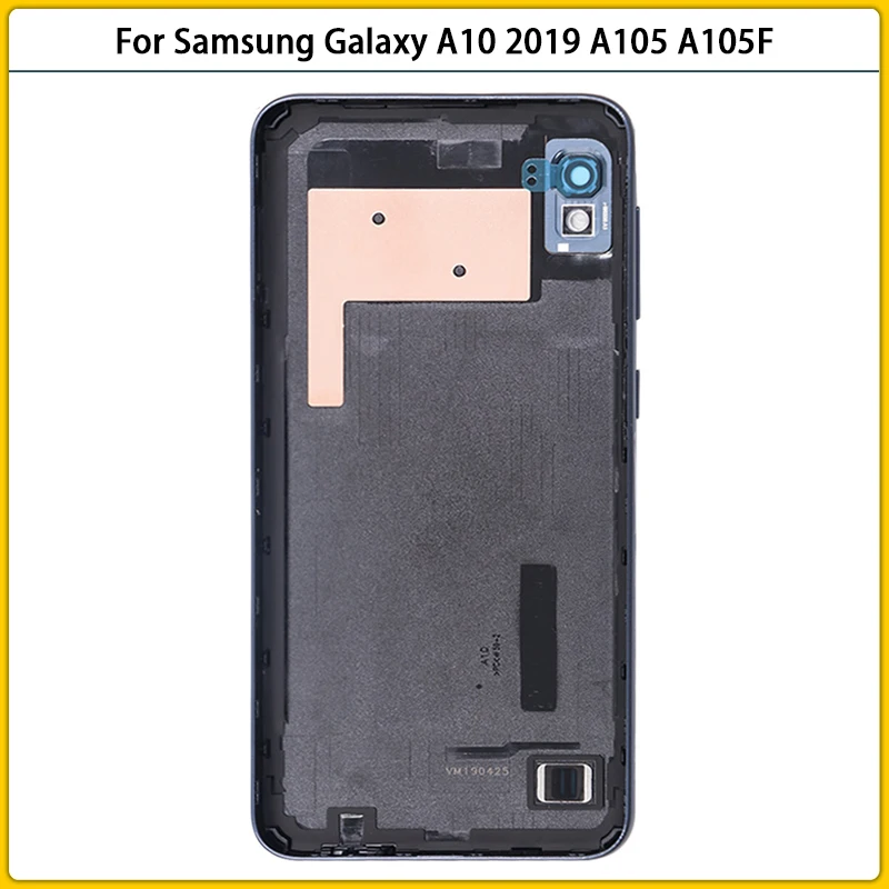 

10PCS For Samsung Galaxy A10 2019 A105 SM-A105F/DS Plastic Battery Cover Door Back Cover A10 Housing Case With Glass Lens