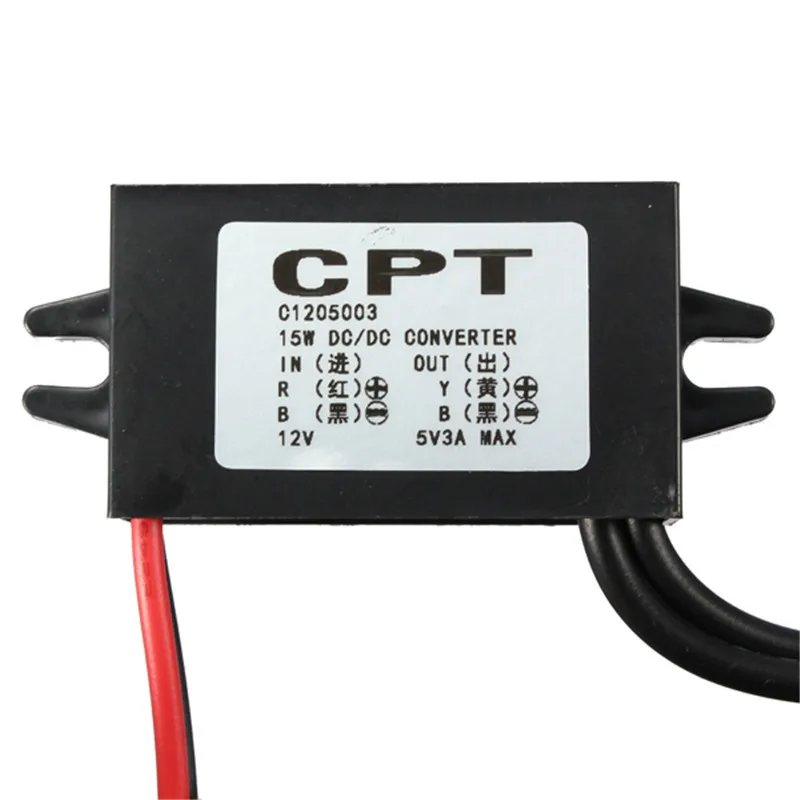 Autoleader 12 В до 5 В двойной USB адаптер питания конвертер Кабель модуль Разъем питания Автомобильное зарядное устройство для двойной USB выход