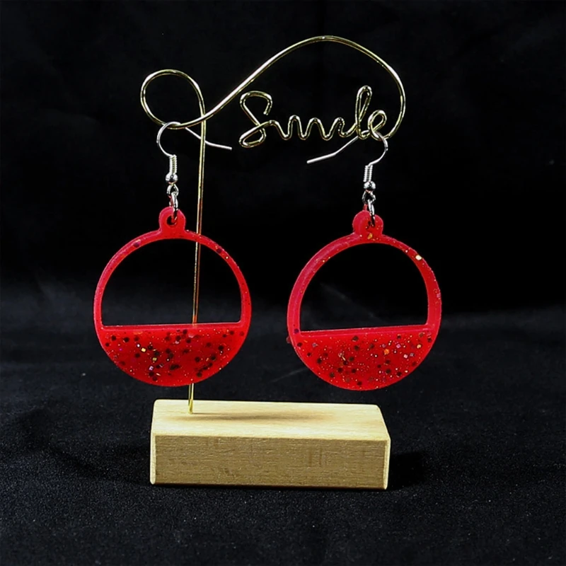 

Earrings Epoxy Resin Mold Eardrop Dangler Casting Silicone Mould DIY Crafts Jewelry Pendant Making Tool