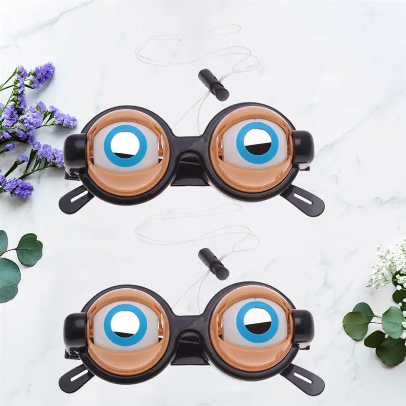 2 шт Вечерние забавные шалости очки Crazy Eyes игрушки для подарка на день рождения пластиковые новые очки игрушки новое поступление