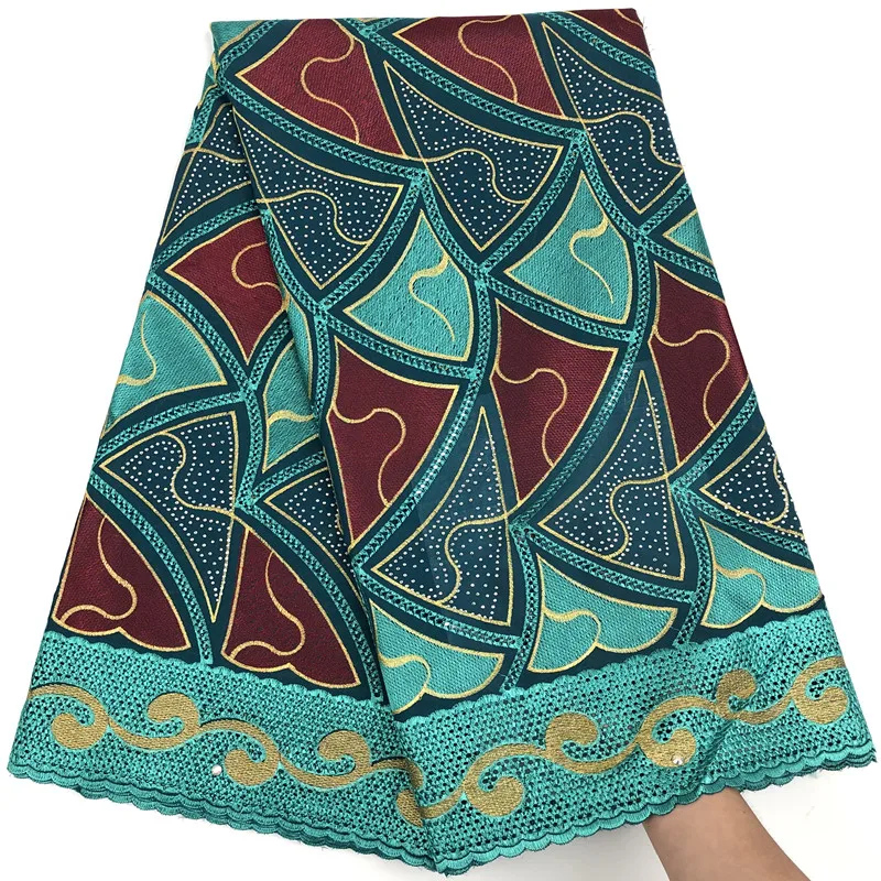 

New Green African Dry Lace Fabric With Stones Nigerian Lace Fabric Superb Swiss Voile Lace In Switzerland For Garment Sew A1718