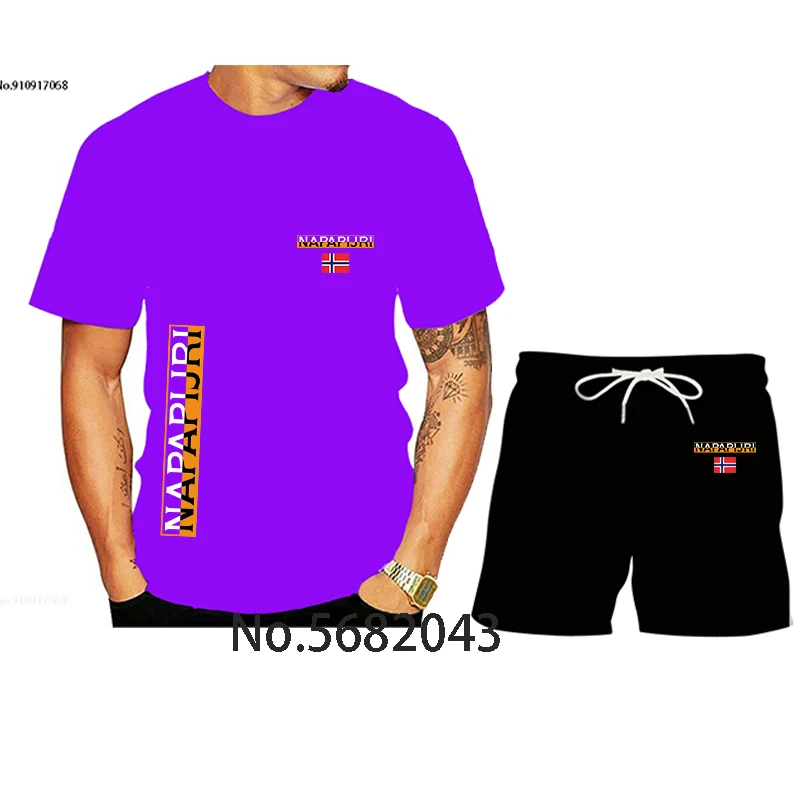 

Men's sports t-shirt and shorts suit high quality Polyester t-shirt jogging sports suit 2021 summer new